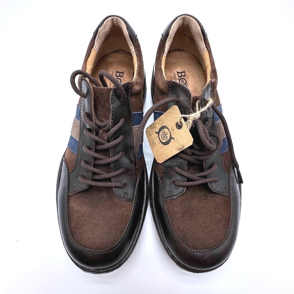 Born Mens H48723 CBFH17 Leather Suede Sneakers Brown Blue 10.5M
